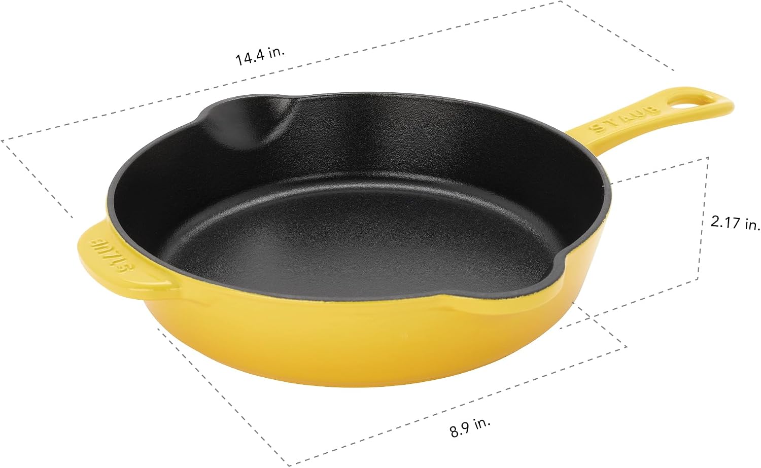 STAUB Cast Iron 8.5-inch Traditional Deep Skillet - Citron