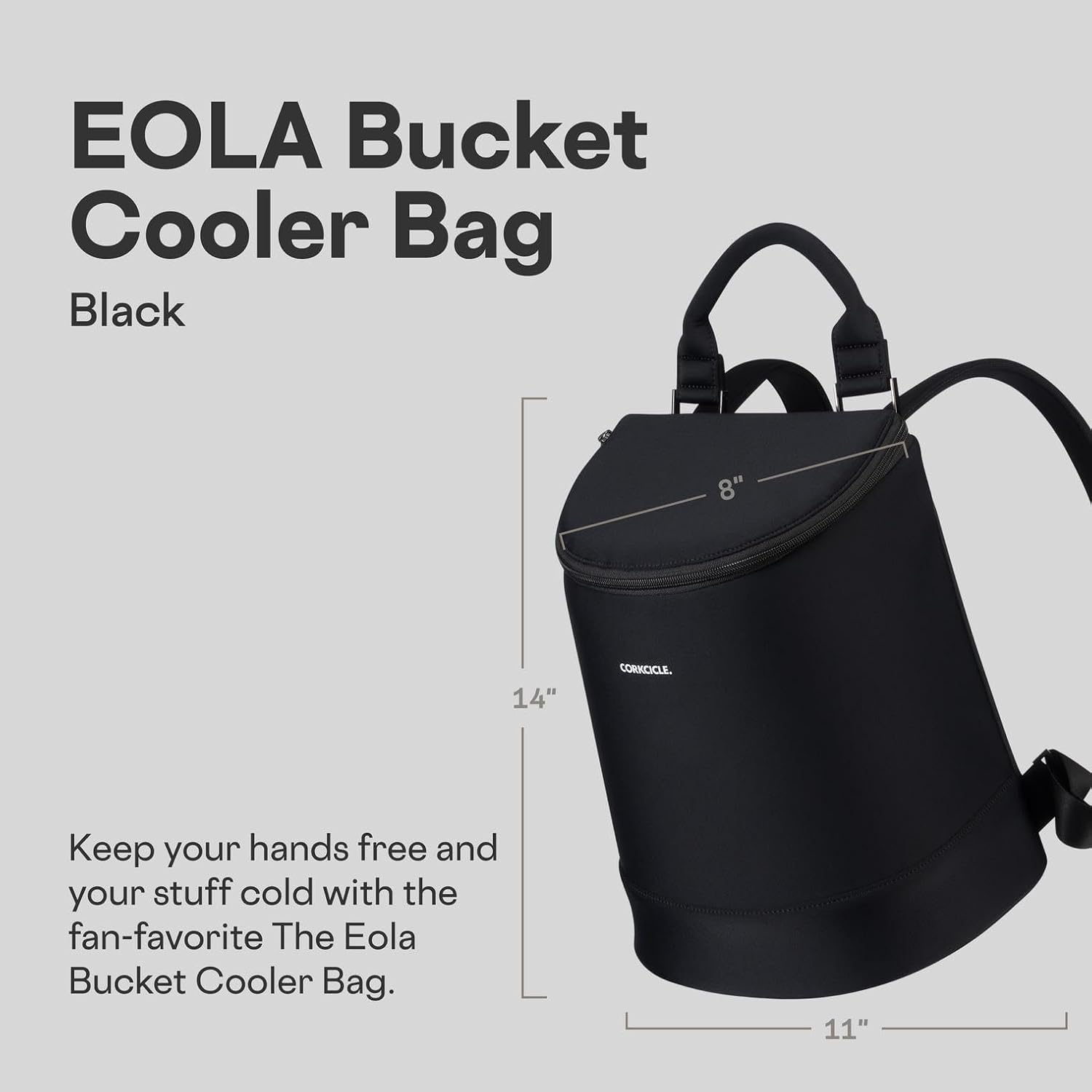 Corkcicle EOLA Cooler Backpack, Waterproof and Leak Proof Insulated Bag, Perfect for Wine, Beer, and Ice Packs