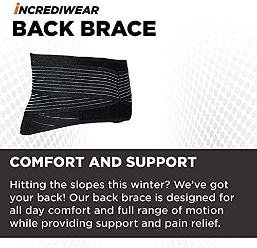 Incrediwear Back Brace - Back Support Brace for Back Pain Relief from Muscle Pain, Sciatica or a Herniated Disc, Everyday Lower Back Lumbar Support (XXX-Large)