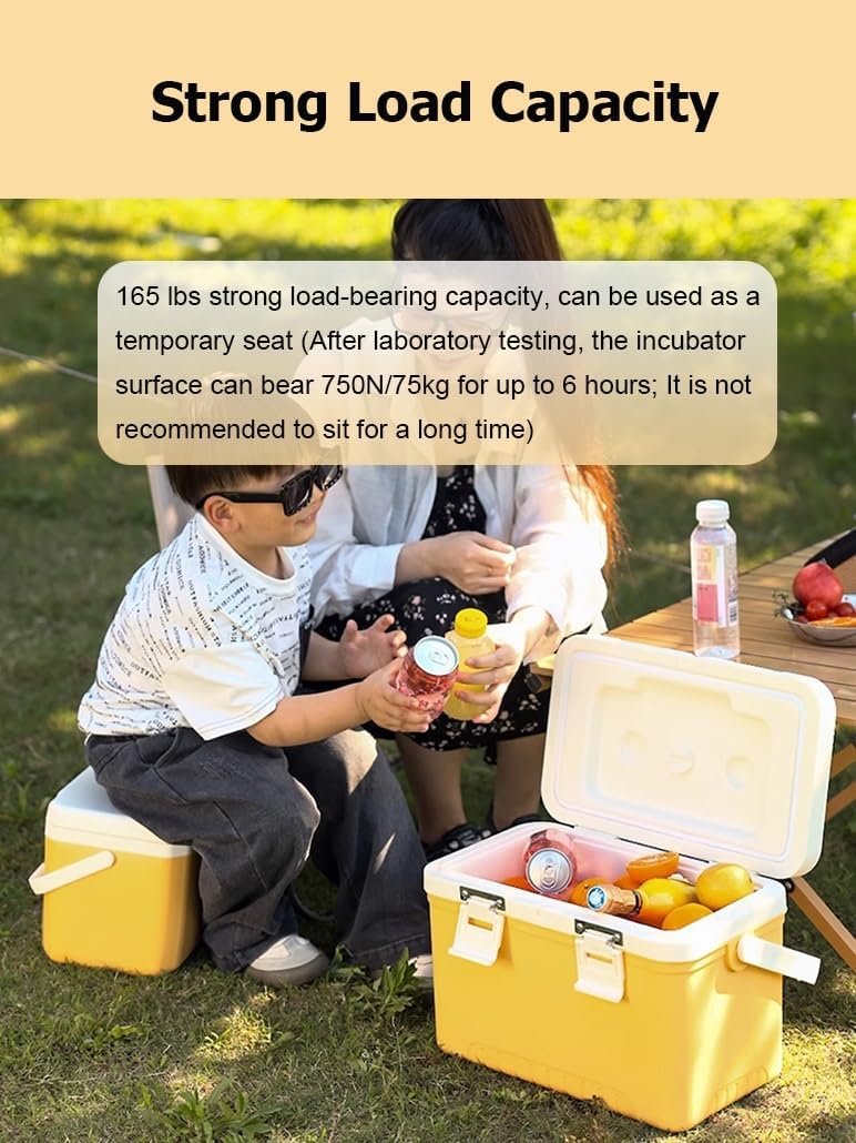 6/14/23 Qt Insulated Portable Cooler, Ice Chest Box Hard Shell Lunchbox Cooler with 48 H Ice Retention for BBQ Camping Pincnic