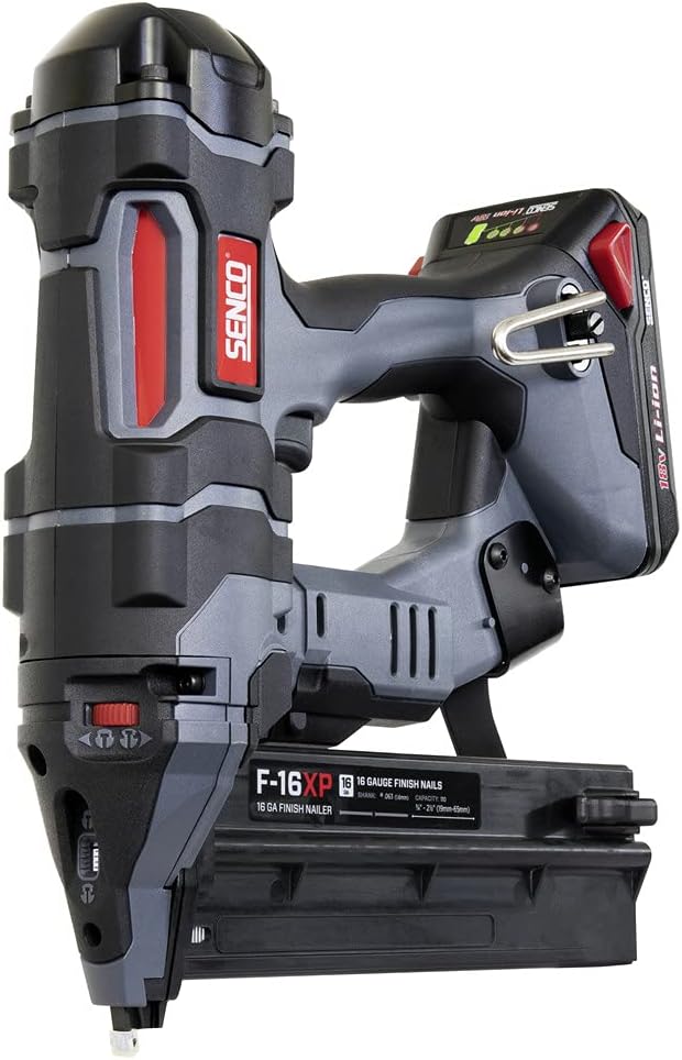 SENCO 10N0001N Fusion F-16XP 18V Lithium-Ion 2-1/2 in. Cordless 16 ga. Straight Finish Nailer (1.5 Ah)