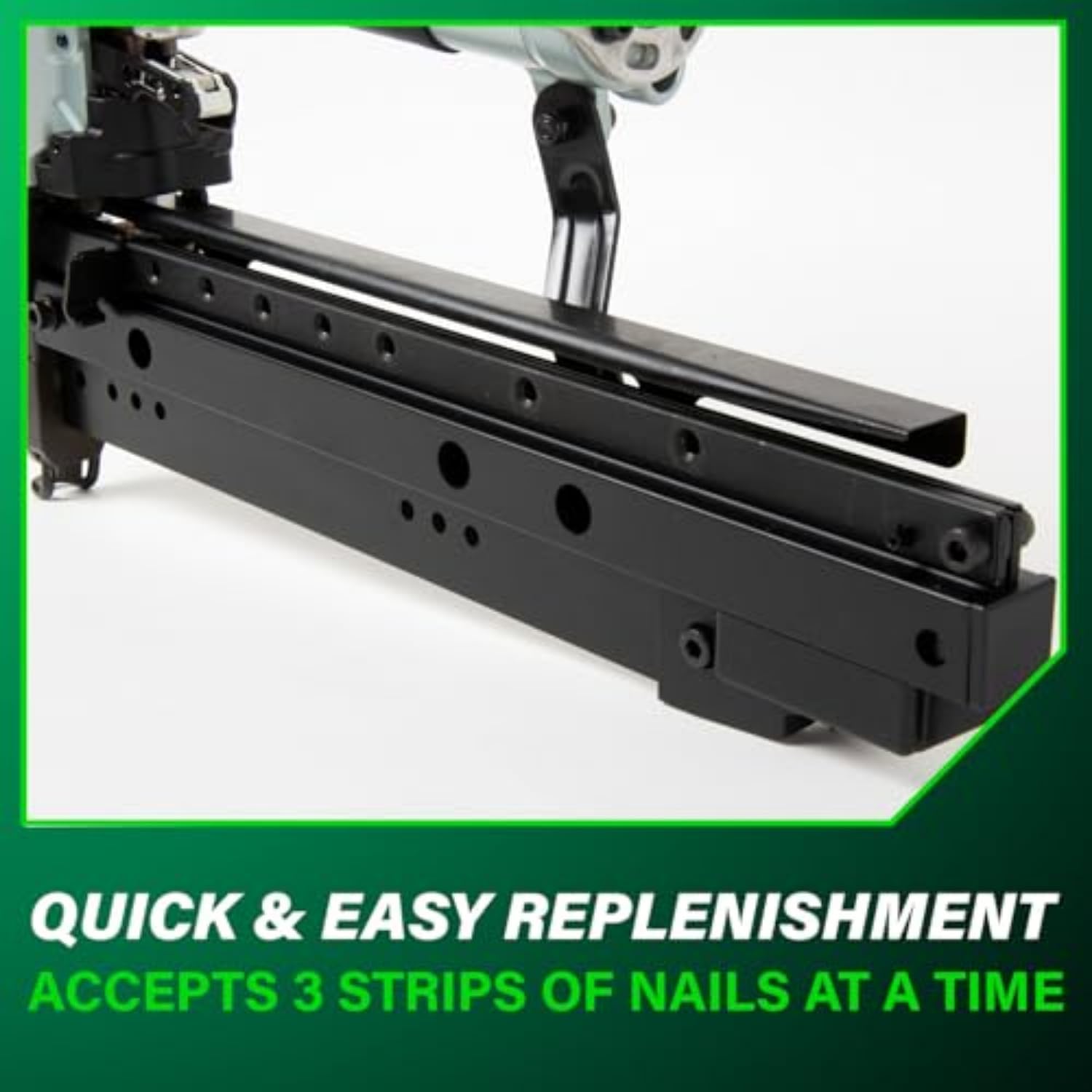 Metabo HPT Pro Finish Nailer, Pro-Preferred Pneumatic Power Nailers for Finish Applications, High Grade Aluminium Magazine, 16 Gauge, 1-1/2' to 2-1/2' Straight Nails, NT65A5