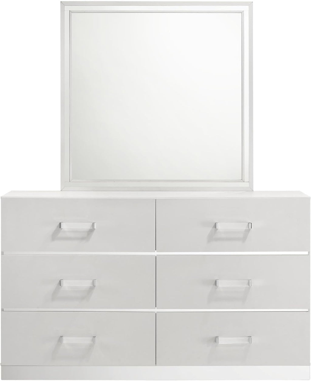 New Classic Furniture Europa 7-Piece Wood King Bedroom Set in White