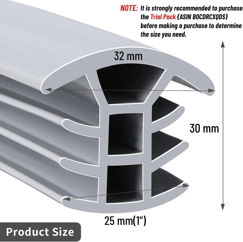 Flexible EPDM Rubber Strip (50 ft Long and 1 inch Wide) for Concrete Crack Repair and Replacement - Weather and Aging Resistant Expansion Joint Filler for Driveways and Sidewalks