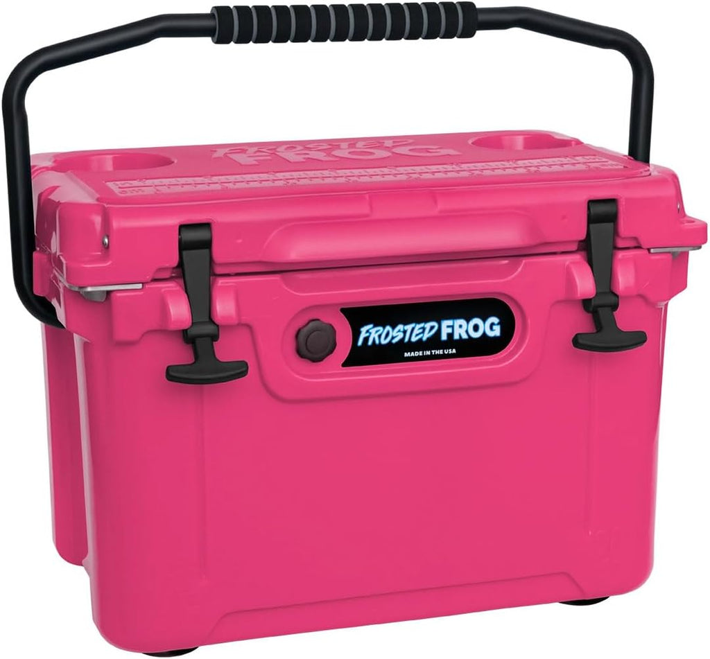 USA Made Frosted Frog 20 Quart Ice Chest Heavy Duty High Performance Roto-Molded Commercial Grade Insulated Cooler