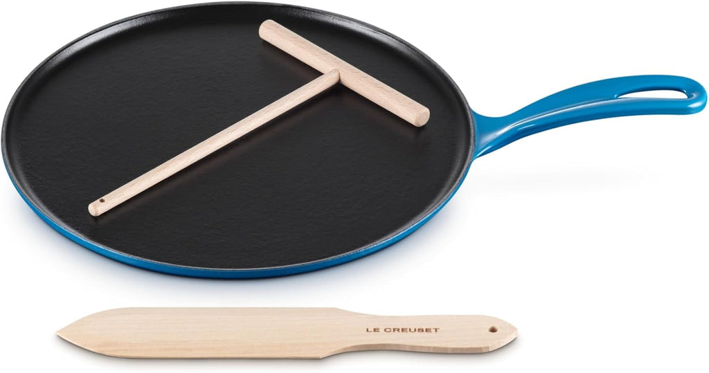 Le Creuset Enameled Cast Iron Traditional Round Crepe Pan, 10.25', Marseille