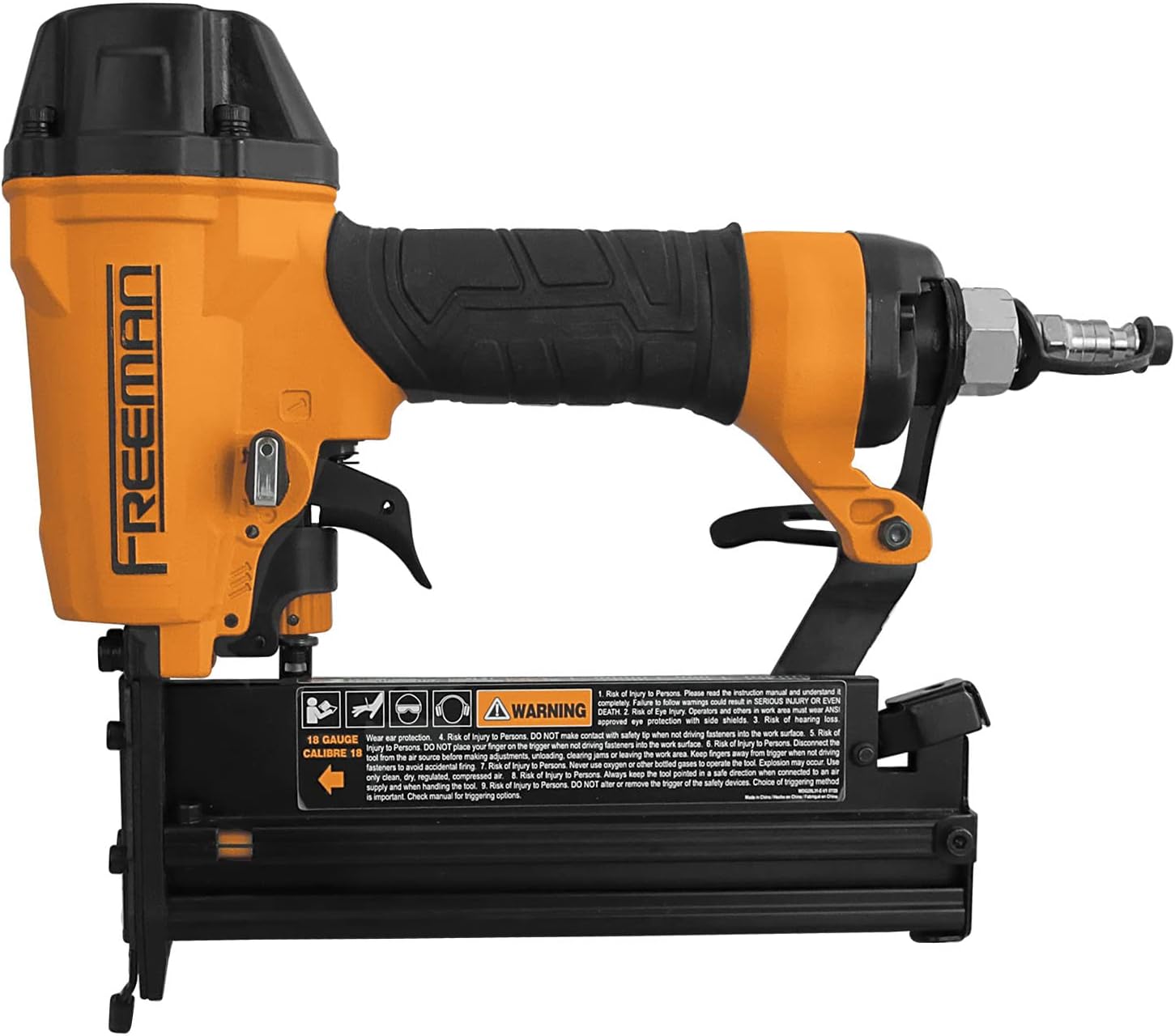 Freeman G2XL31 2nd Generation Pneumatic 3-in-1 16 and 18 Gauge 2' Finish Nailer/Stapler with Adjustable Metal Belt Hook and 1/4' NPT Air Connector