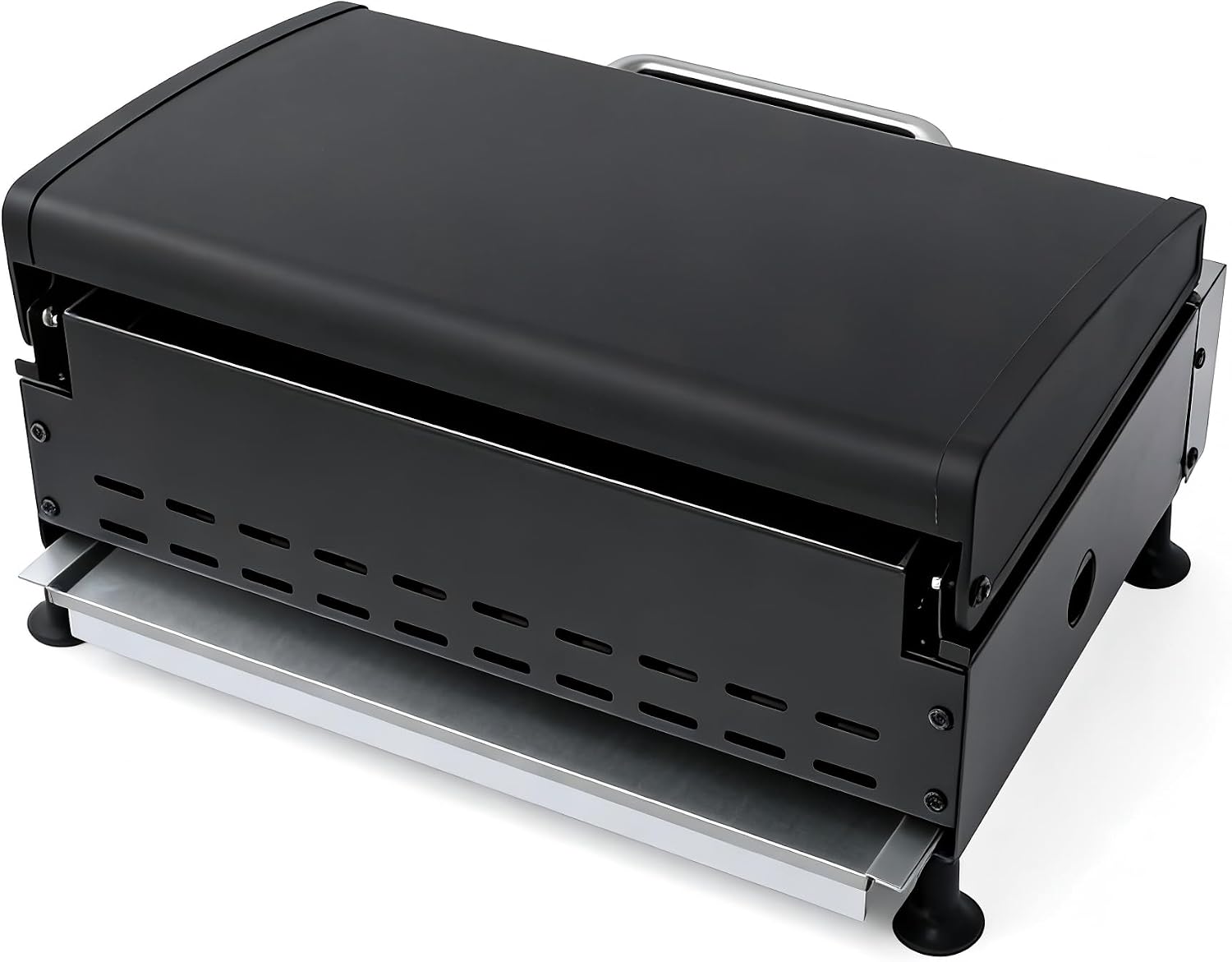 Portable Flat Top Grill, 3 Burner Gas Grill with Cast Iron Grids, 26 IN Tabletop Propane Griddle, 28650BTU High Power & Ceramic Coated Pan, Camping Barbecue and Tailgating Griddle (26 IN)