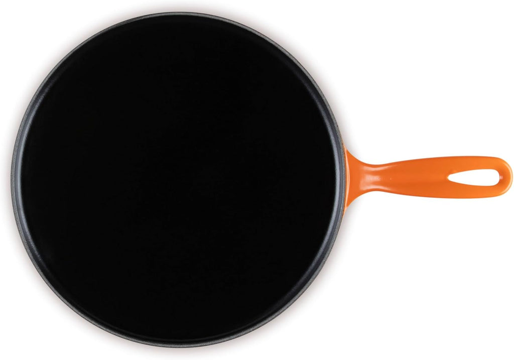 Le Creuset Enameled Cast Iron Traditional Round Crepe Pan, 10.25', Flame
