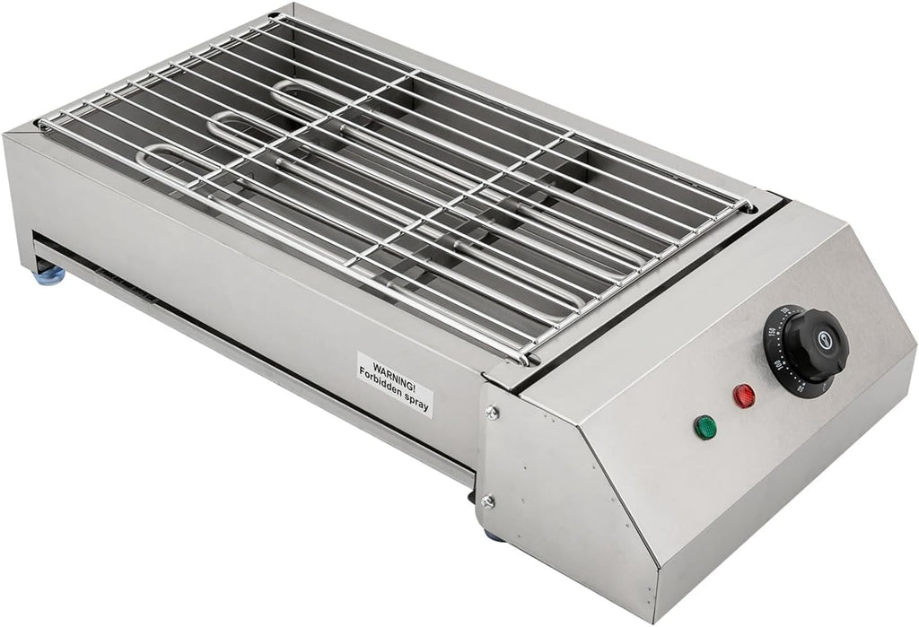 Electric Barbecue Grill, 21' Tabletop Griddle 1800W Stainless Steel Portable BBQ Grill 110V Commercial Smokeless Oven Grill with Temperature Control for Party