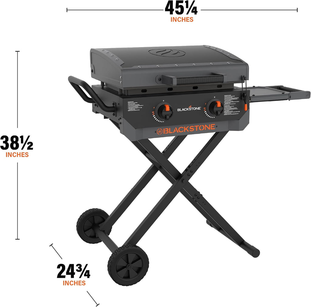 Blackstone 2401 Iron Forged 22' Griddle with Flexfold Legs, Powder Coated Steel, Black