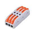 Nineleaf 3 Wire Splice Connectors 180pcs Quick Connect Wire Connectors Push-in Lever Nuts Compact Inline Terminals for Electrical Wire Splicing Project, 28-12 AWG, 3 in 3 Out