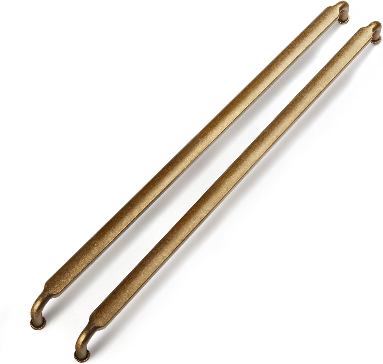 Goo-Ki 6 Pack 12-3/5 Inch （320mm） Hole Center Cabinet Pulls Antique Brass Zinc Alloy Kitchen Drawer Pulls Drawer Handles 13.05 Inch Length 2202-GT-320