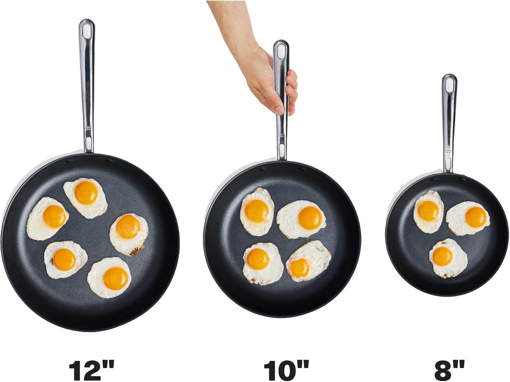 Misen Carbon Nonstick™ Skillet - Nitrided Carbon Steel - Professional Alternative to Teflon - 1100°F High Heat Ready - Easy Release - Induction, Oven, & Grill Safe - 8 Inch
