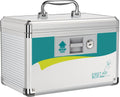 Glosen Medicine Lock Box, Medication Lock Box,Locking Medicine Box, Security Lock Boxes【Case of 8pcs-Small 】 10x6.7x6.7 Inch,First Aid Key,Lock Box for Medication