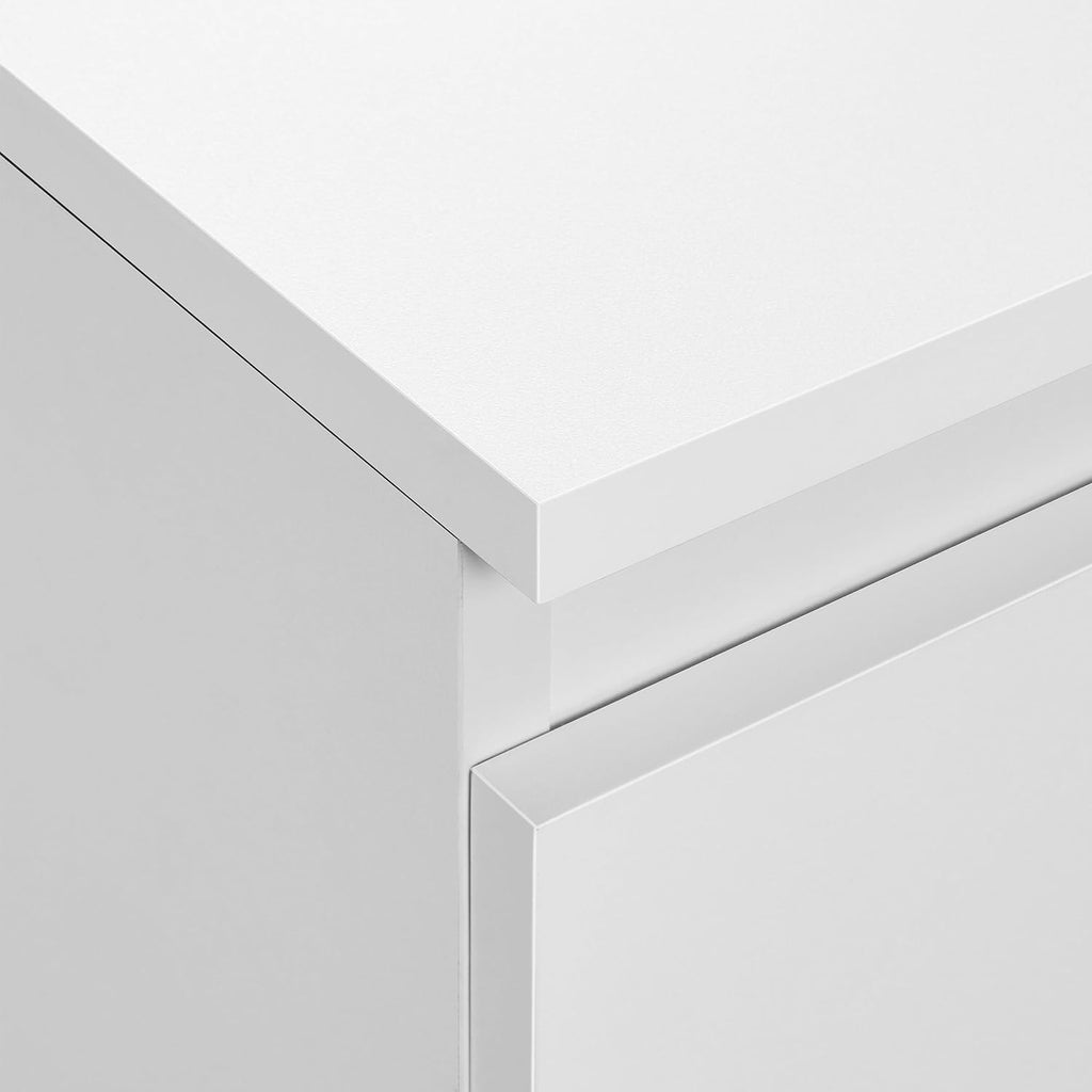 Yaheetech Wood Nightstands Set of 2, Bedside Tables with 3 Drawers, Solid Cabinet Units Telephone Tables with Storage for Bedroom/Small Space, White