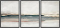 SIGNWIN Framed Canvas Print Wall Art Set Grunge Gold Pastel Landscape Shapes Abstract Illustrations Modern Art Decorative Nordic Chic Calm/Zen for Living Room, Bedroom, Office - 24'x36'x3 Black