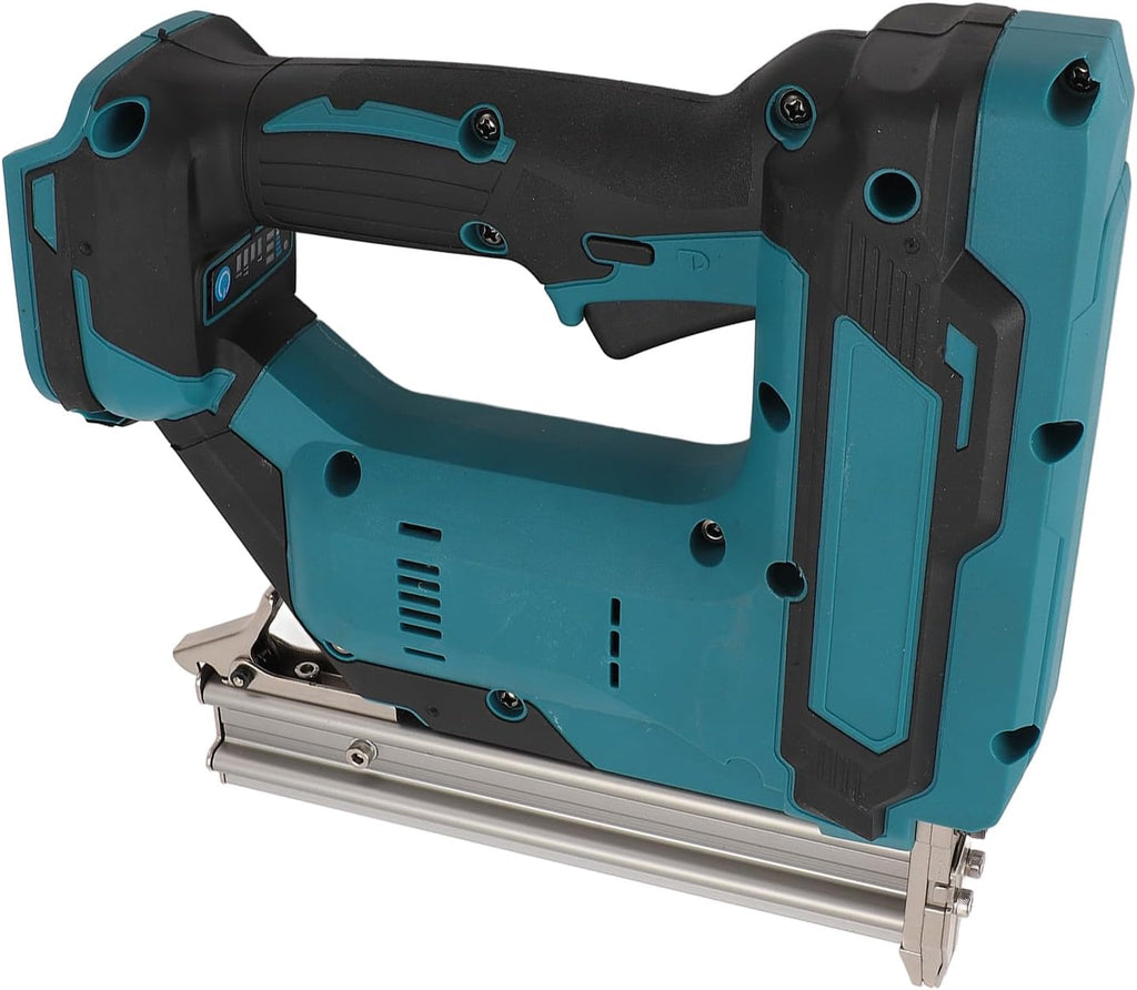 Focket Cordless Brad Nailer, 0.4 0.8MPa Battery Powered Nail with Depth Adjustment for 10 30mm Straight Nails 100Pcs Capacity Cordless Staple for Woodworking Upholstery Carpentry