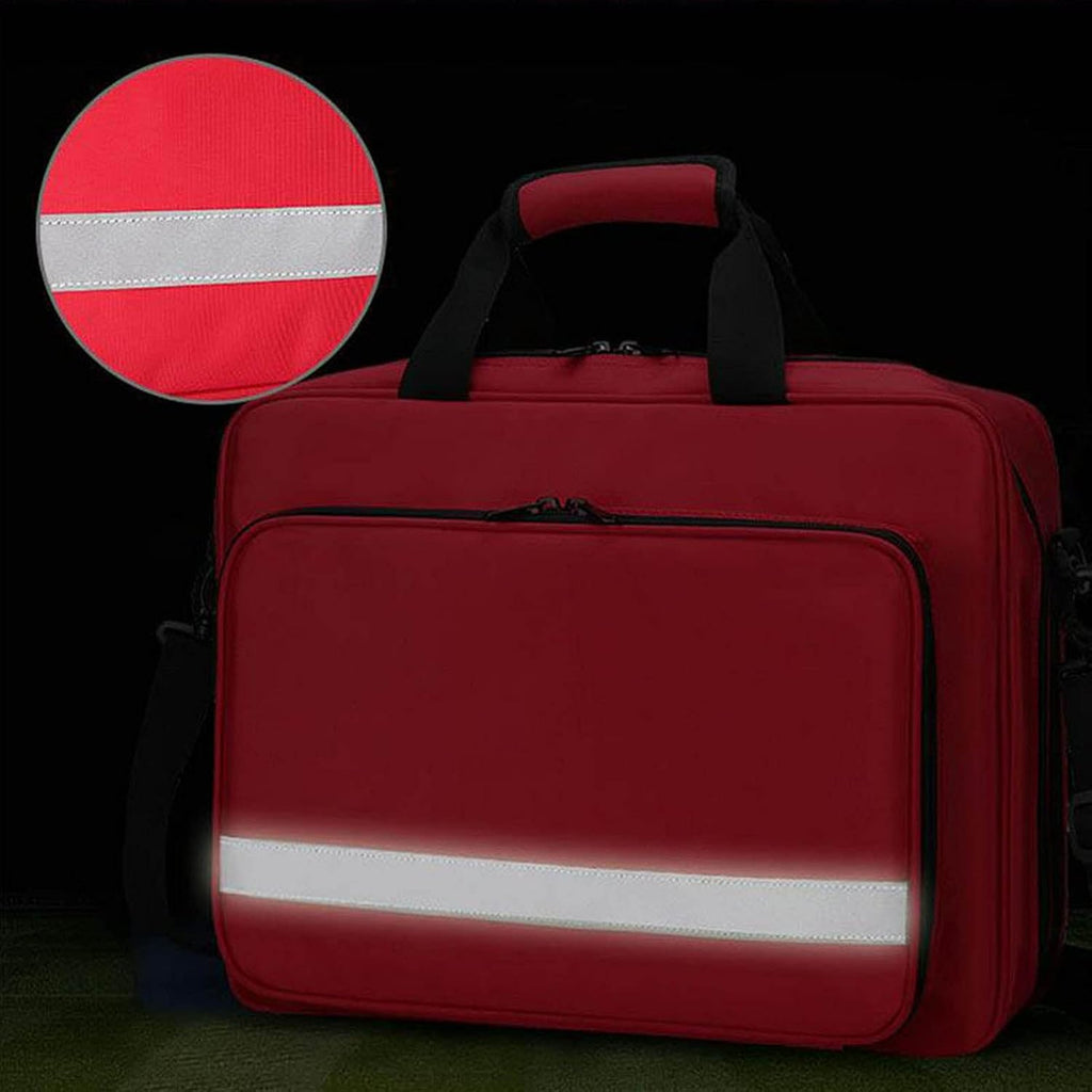 Emergency Kits, Insulated Medicine Carrying Case Bag, Mini First Aid Kit Compact Small Travel Medication Organizer Emergency Medical Pouch Holds Home, Camping, Office, Travel Red