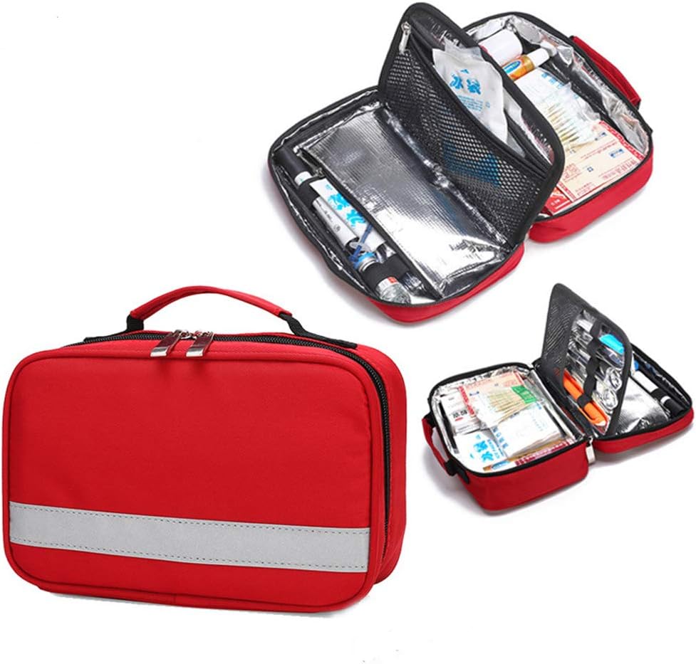 First Aid Kit Waterproof Portable Small Medicine Cold Storage Box Insulin Insulation Bag for Home, Workplace, Car, Caravan, Travel, Camping, Hiking