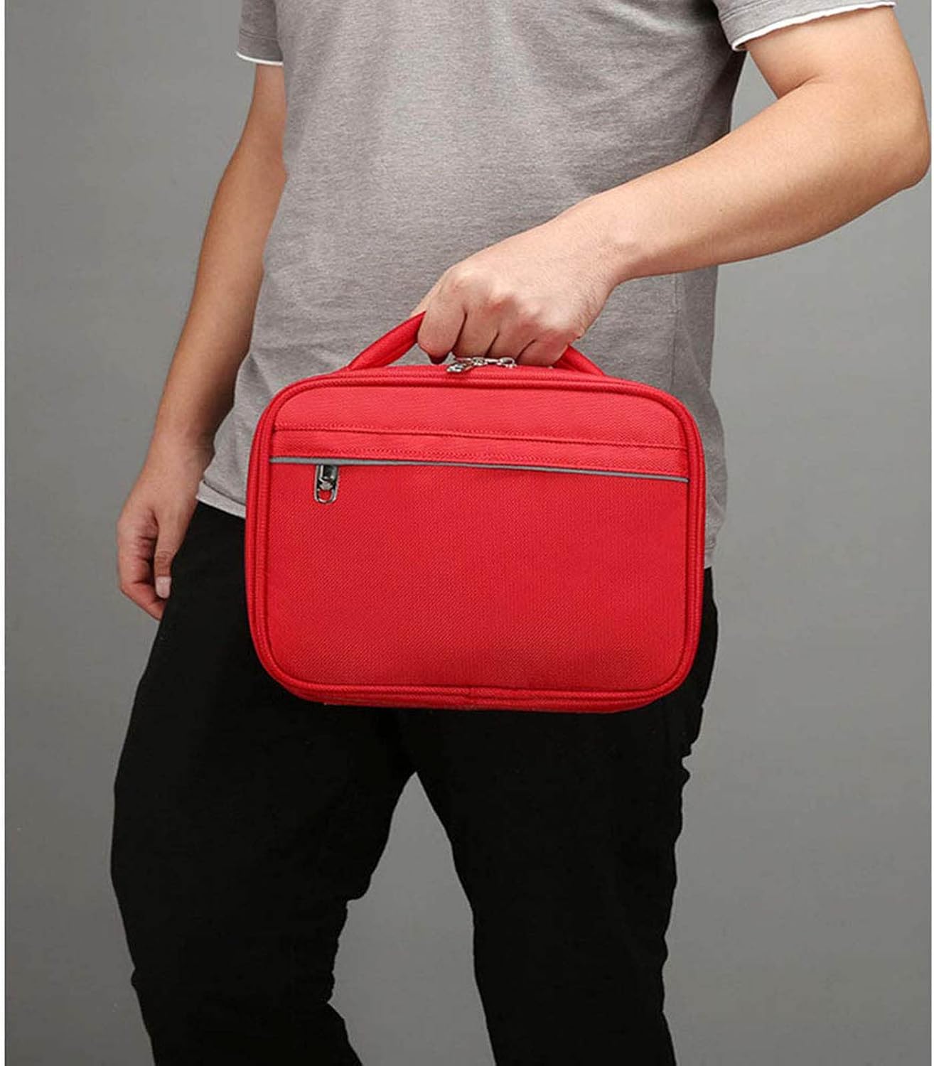 First Aid Bag, Small Portable Medicine Bag, Compact First Aid Kit Bag, Pouch Lightweight Medicine Storage Bag Multifunctional Layered for Emergency Home Office Car Outdoors