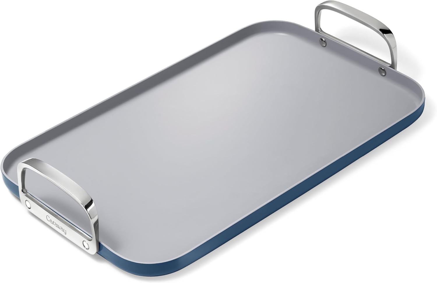 Caraway Double Burner Griddle - 19x12' Griddle Pan - Non-Stick Ceramic Coated - Non Toxic, PTFE & PFOA Free - Oven Safe & Compatible with All Stovetops - Navy