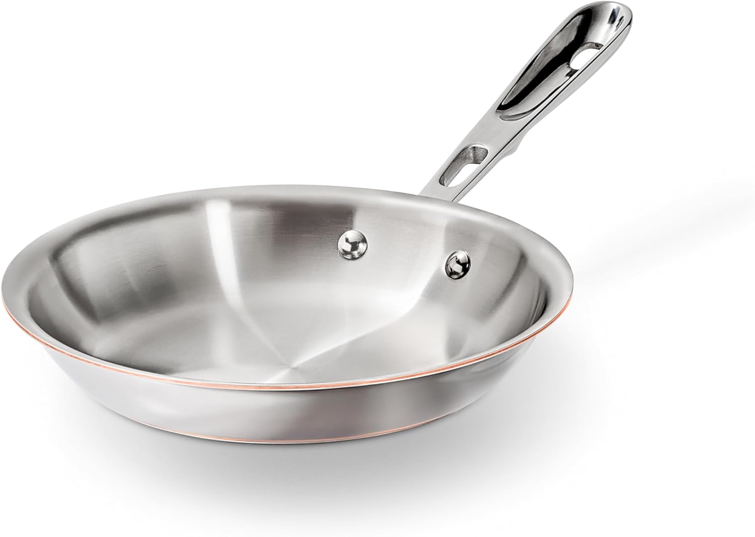 All-Clad Copper Core 5-Ply Stainless Steel Fry Pan 8 Inch Induction Oven Broiler Safe 600F Pots and Pans, Cookware Silver