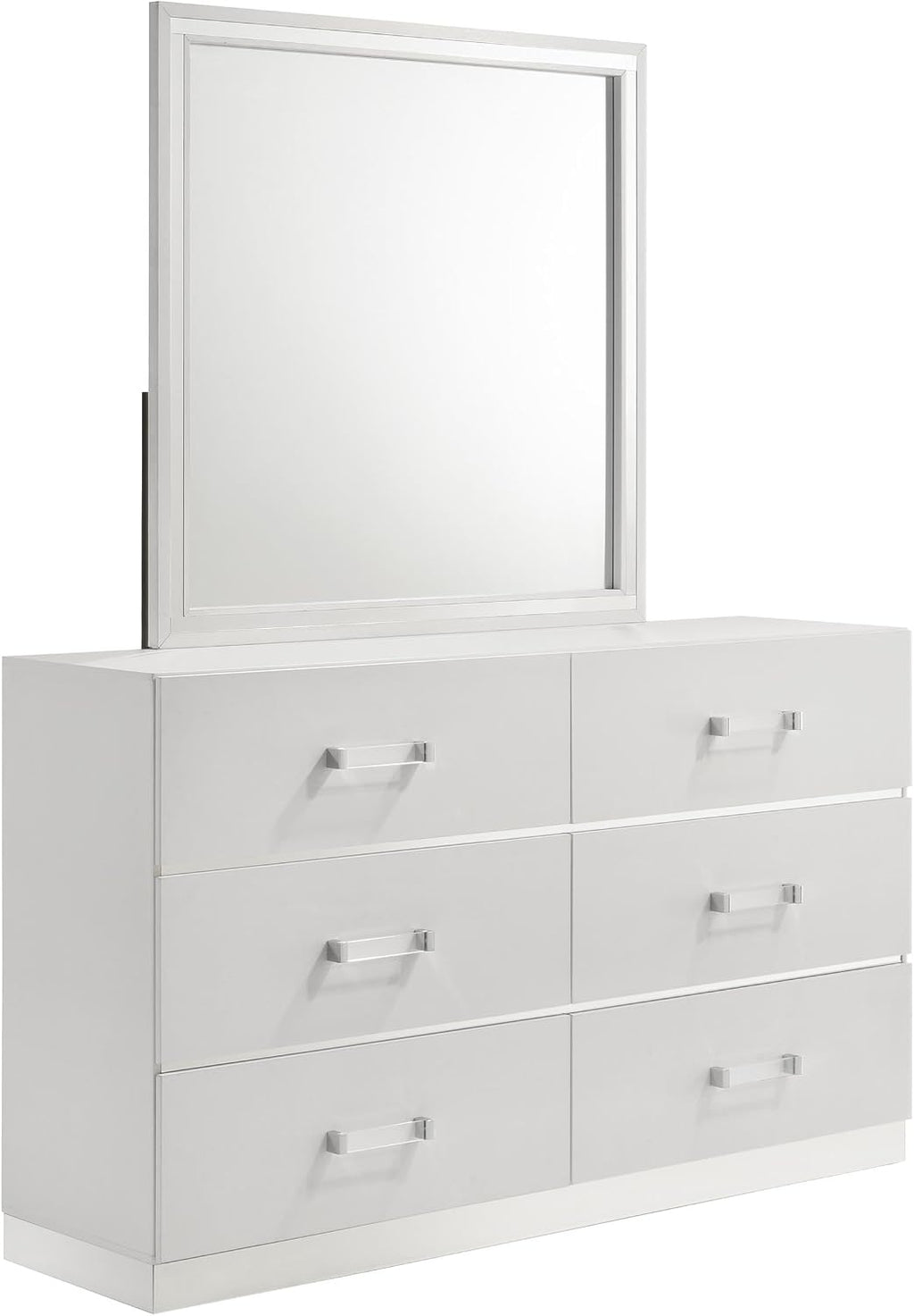 New Classic Furniture Europa 7-Piece Wood King Bedroom Set in White