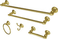 Kingston Brass BAHK2612478BB Provence Bathroom Hardware Set, Brushed Brass, 24 x 3.5 x 2.56