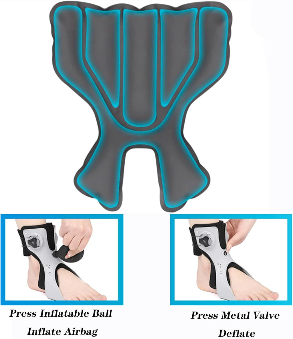 01Support Ankle Stabilizer Brace, Ankle Orthosis Splint Support with Inflatable Airbag Lining for Injury Recover, Running,Sports,B Right,L-A Right-L