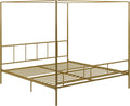 Novogratz Marion Canopy Bed, King, Gold