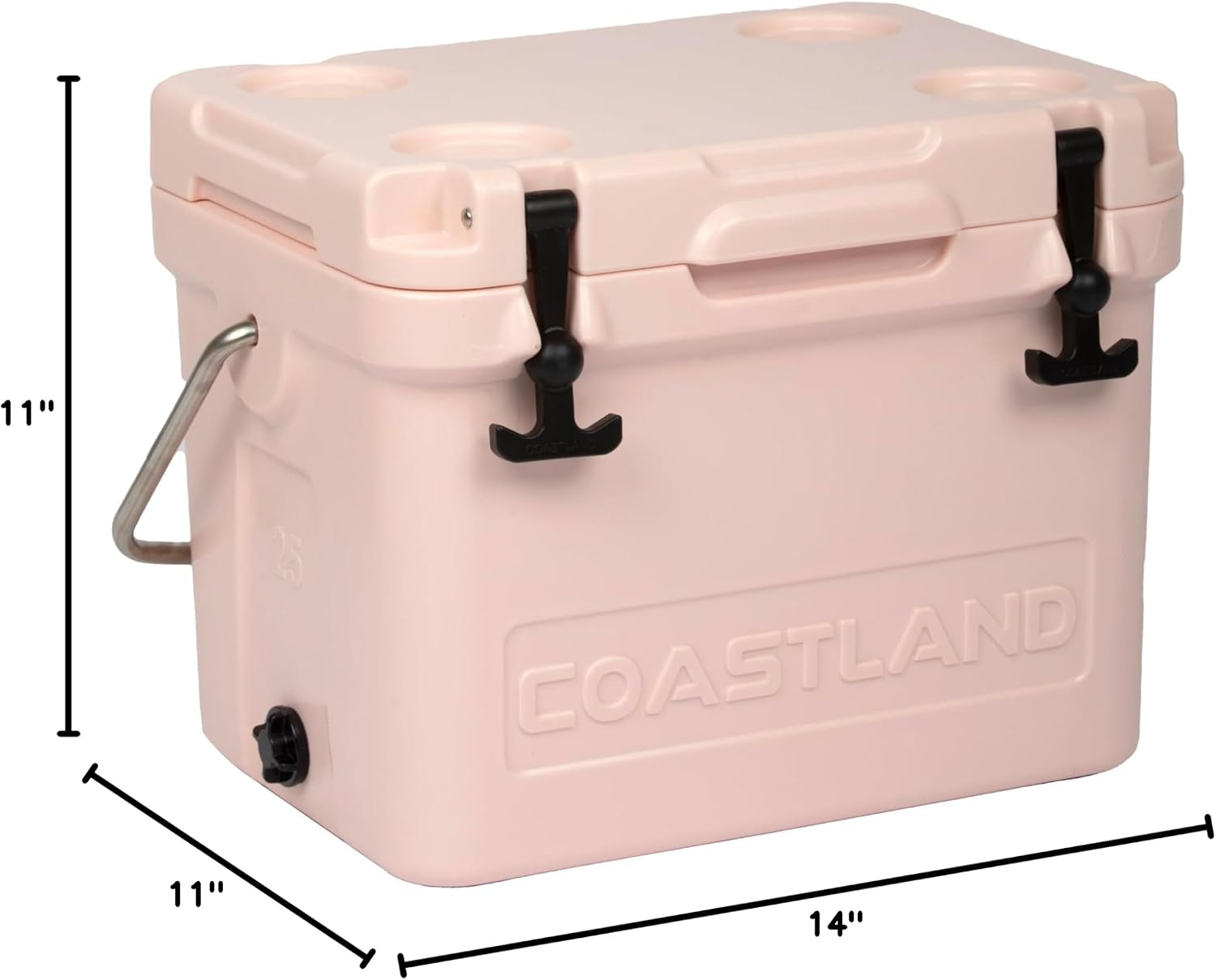 Coastland Bay Series Cooler Premium Everyday Use Insulated Rotomolded Cooler, Small Ice Chest for Tight Spaces, Soccer Games, & Tailgates