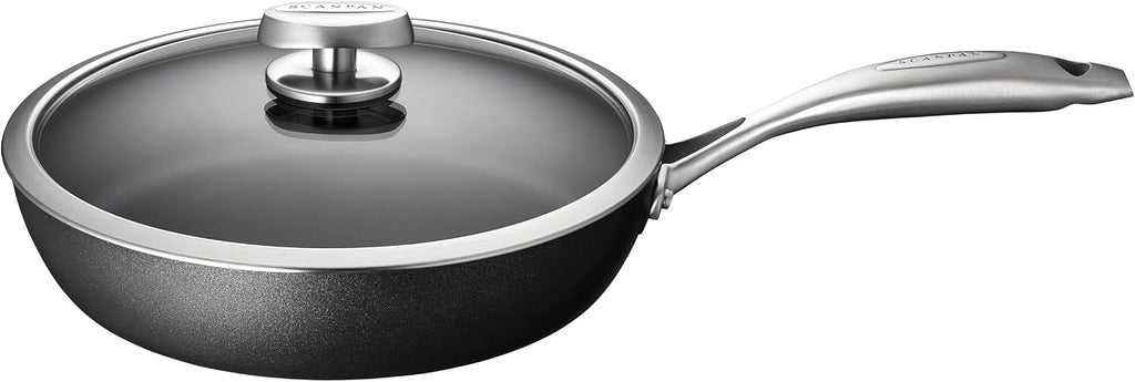 Scanpan Pro IQ 2.75 qt Nonstick Covered Saute Pan - Compatible with All Cooktops, Induction Ready, Metal Utensil Safe, Oven Safe to 500°F, Dishwasher Safe