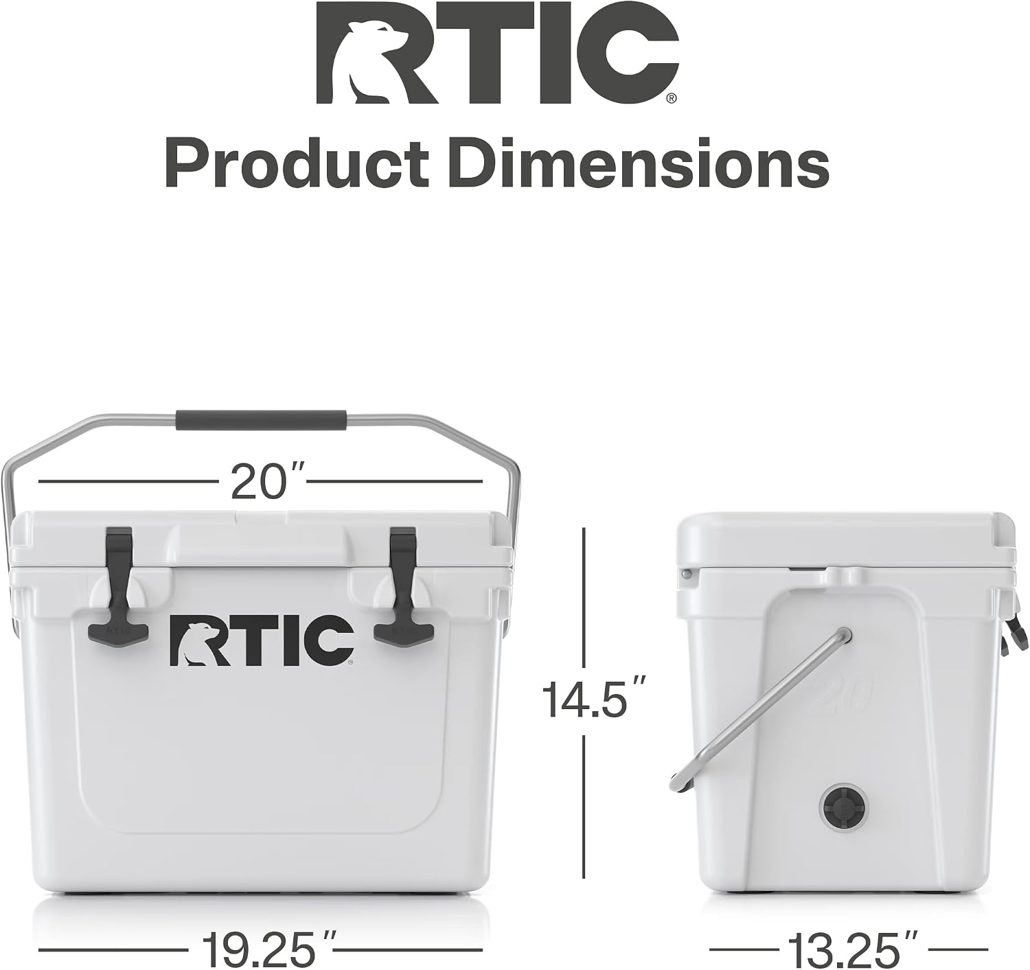 RTIC Ultra-Tough Cooler, Hard Insulated Ice Chest Box for Beach, Drink, Beverage, Camping, Picnic, Fishing, Boat, Barbecue