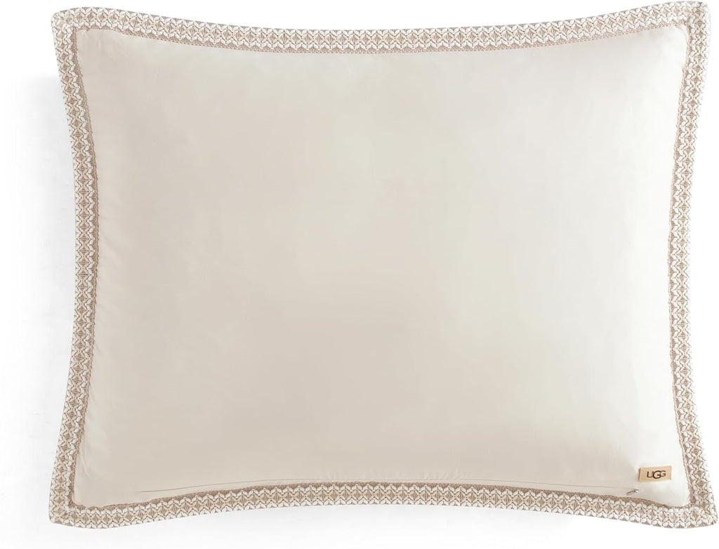 UGG Braid Twin/Twin XL Quilt Set, 2 Piece Breathable Plush Soft Comfortable Luxury Home Deco Quilt Set, Cream Birch