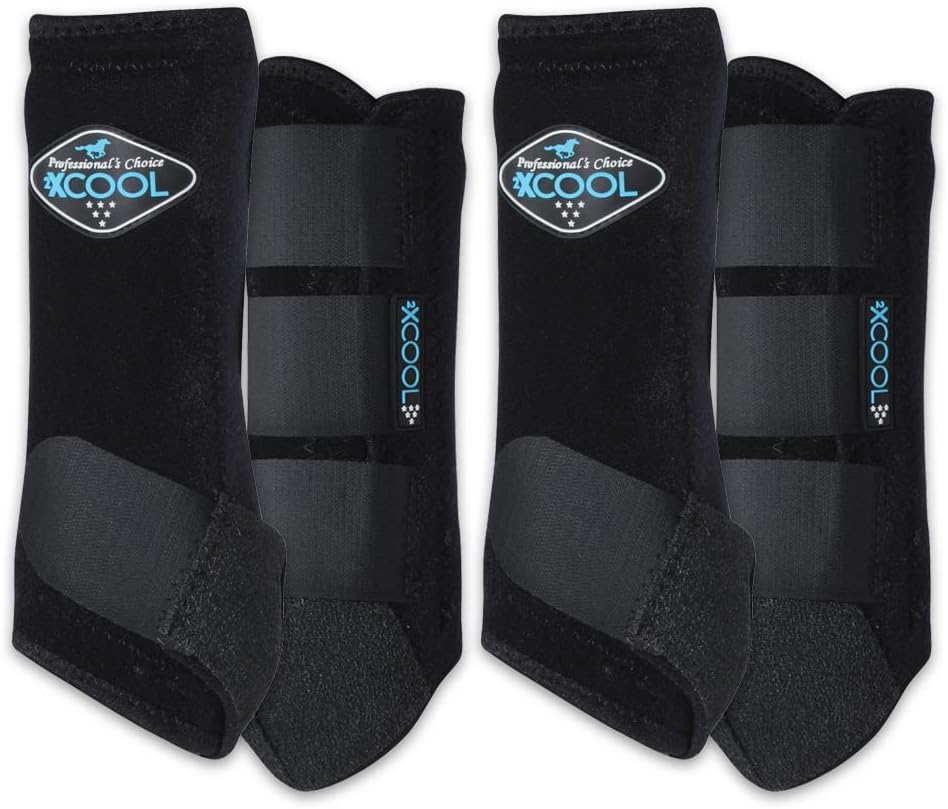 Professional's Choice 2XCOOL Sports Medicine Horse Boots | Protective & Breathable Design for Ultimate Comfort & Durability in Active Horses | Value 4 Pack