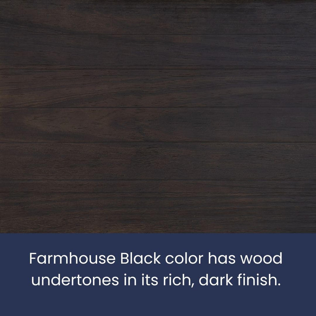 Grain Wood Furniture Montauk Solid Wood Bed, King Size, Farmhouse Black