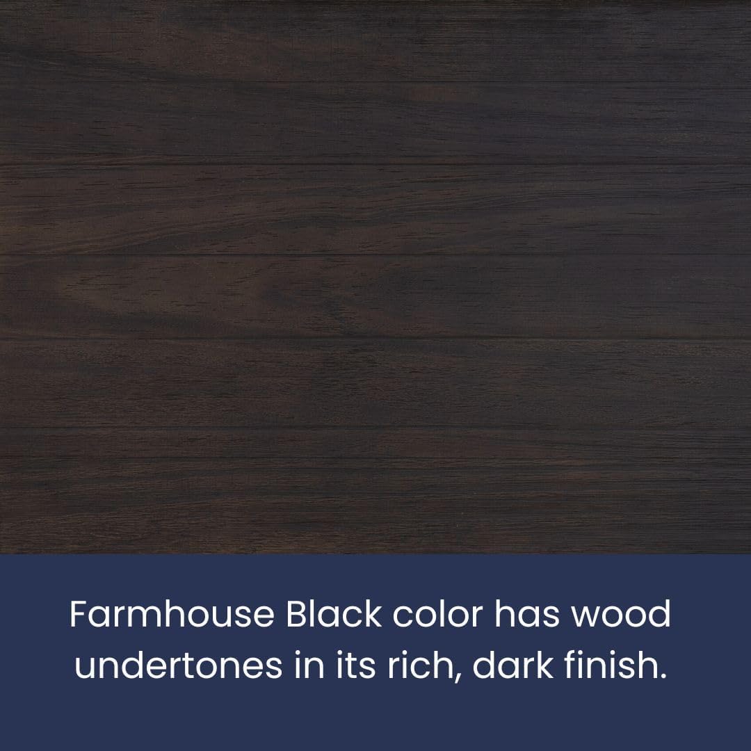 Grain Wood Furniture Montauk Solid Wood Bed, King Size, Farmhouse Black