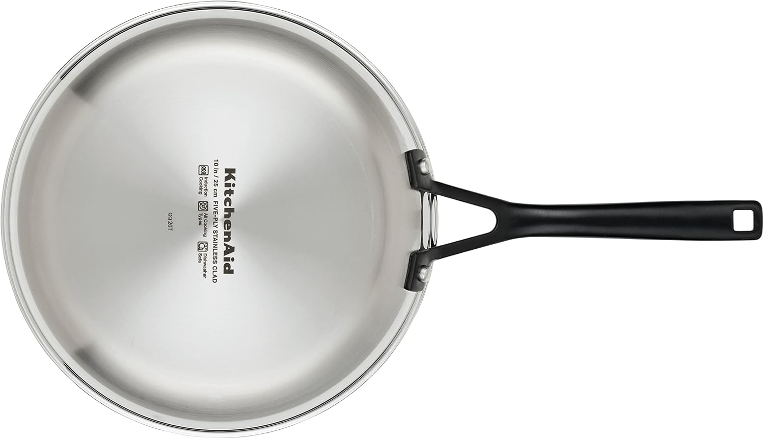 KitchenAid 30051 5-Ply Clad Polished Stainless Steel Frying Pan Set/Skillets, 8.25 Inch and 10 Inch - Polished Stainless Steel