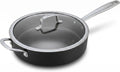 Alva Maestro 4QT Ceramic Nonstick Sauté Pan with Lid – Made With No PTFE, PFOA, PFAS, Oven & Induction Safe to 400°F – Easy Clean, Deep Sauté Pan for Family Meals, Braising & One-Pot Cooking