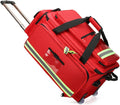 COYEUX Rolling Medical Bag with Wheels, Empty Emergency Response Supplies Bag, with Compartments, for EMT, EMS, Home Health Care