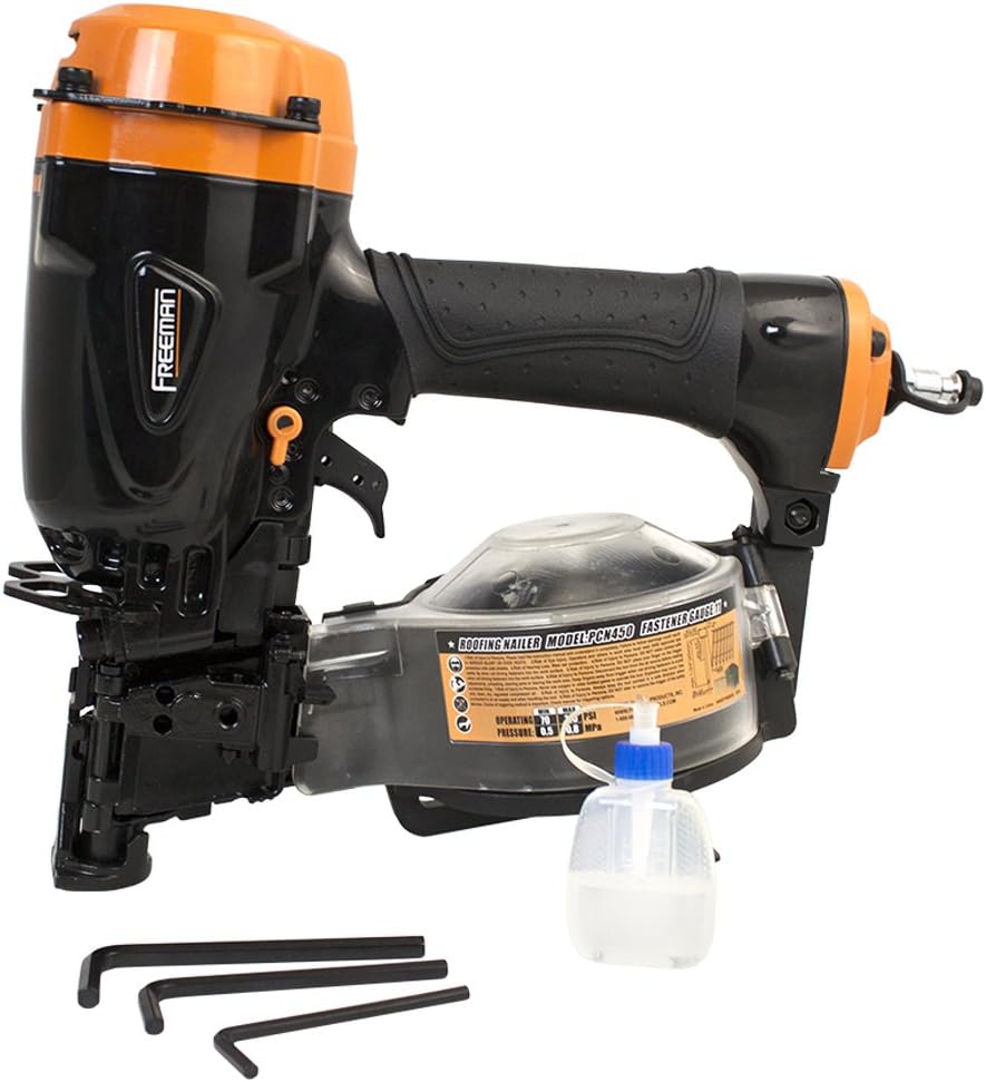 Freeman PCN450 Pneumatic 15 Degree 1-3/4' Rapid Fire Coil Roofing Nailer