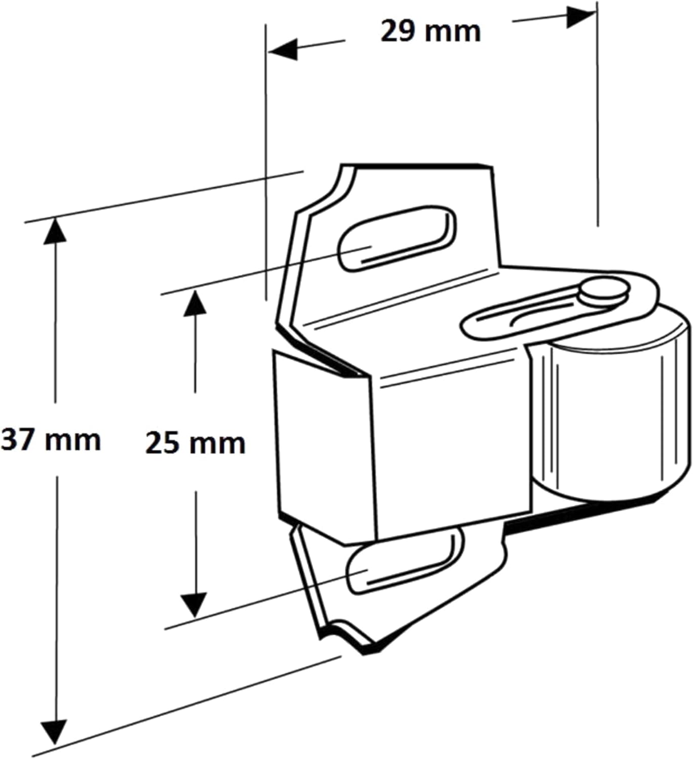 100 Pack Rok Hardware Roller Wheel Spring Cabinet Furniture Closet Door Catch Latch Holder in Zinc Finish with Screws, ROKRC