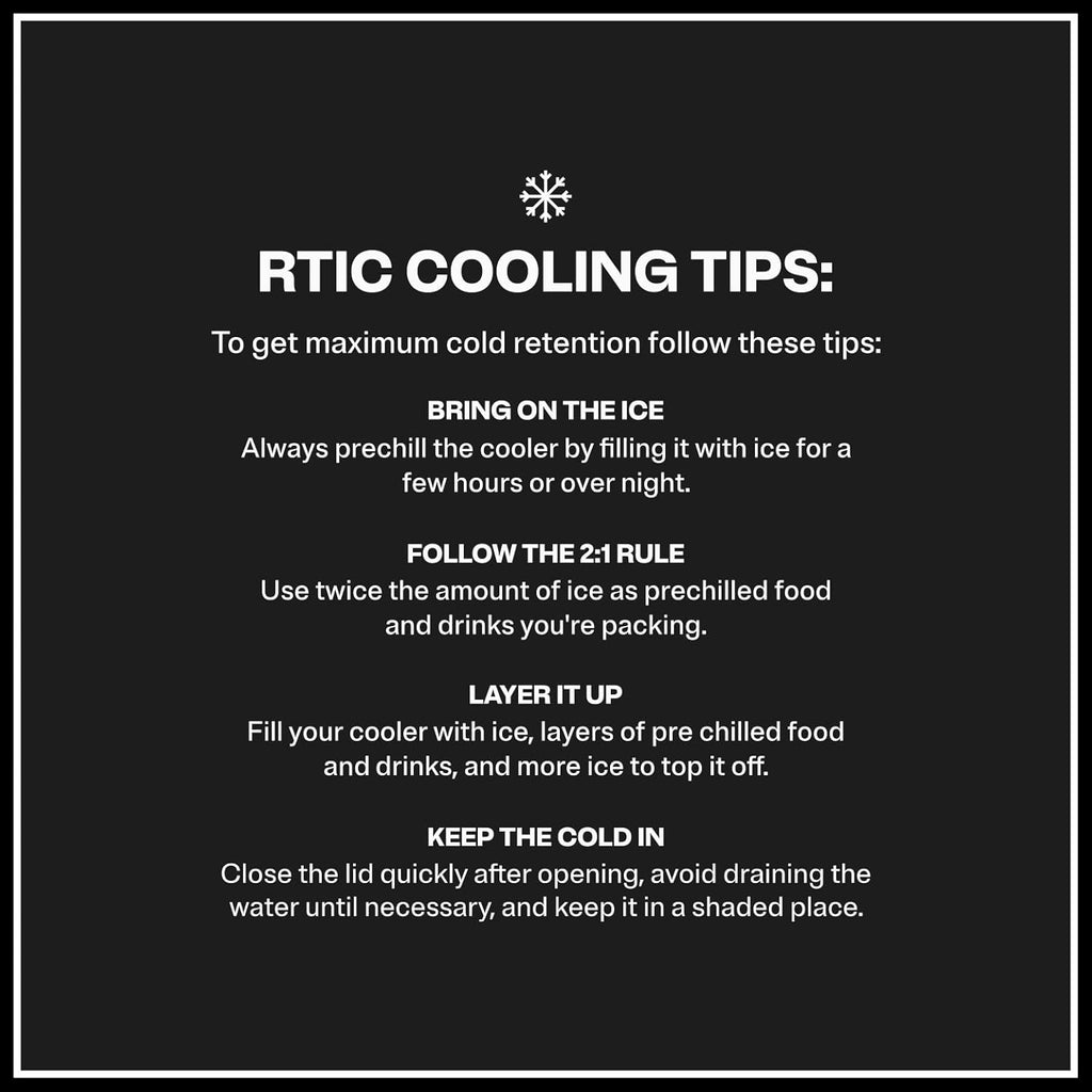 RTIC Ultra-Light Hard Cooler Insulated Portable Ice Chest Box for Drink, Beverage, Beach, Camping, Picnic, Fishing, Boat, Barbecue, 30% Lighter Than Rotomolded Coolers