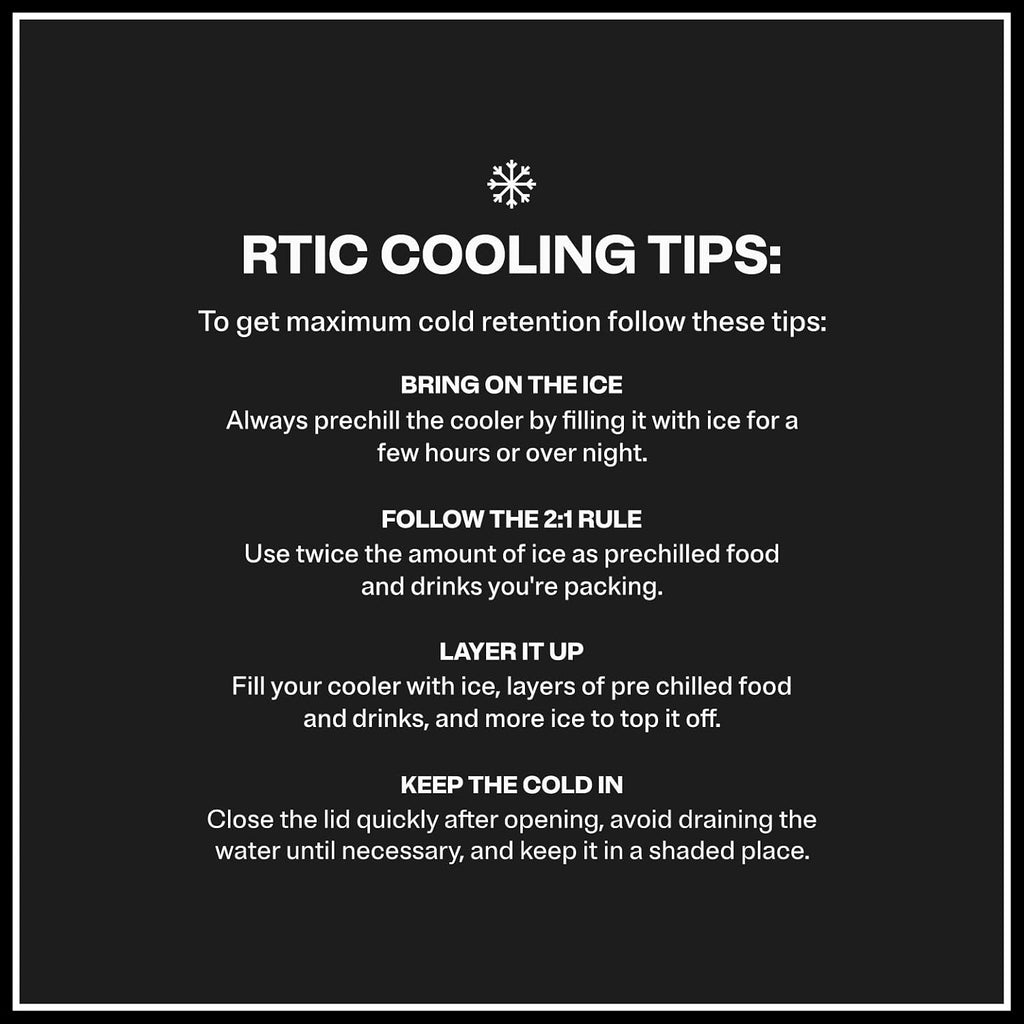 RTIC Ultra-Light Hard Cooler Insulated Portable Ice Chest Box for Drink, Beverage, Beach, Camping, Picnic, Fishing, Boat, Barbecue, 30% Lighter Than Rotomolded Coolers