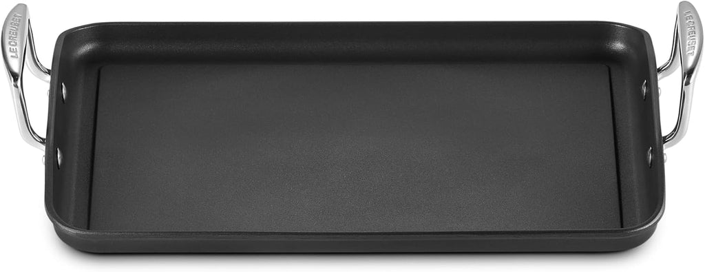 Le Creuset Toughened Nonstick PRO Griddle with Bi Material Slotted Turner, 14'