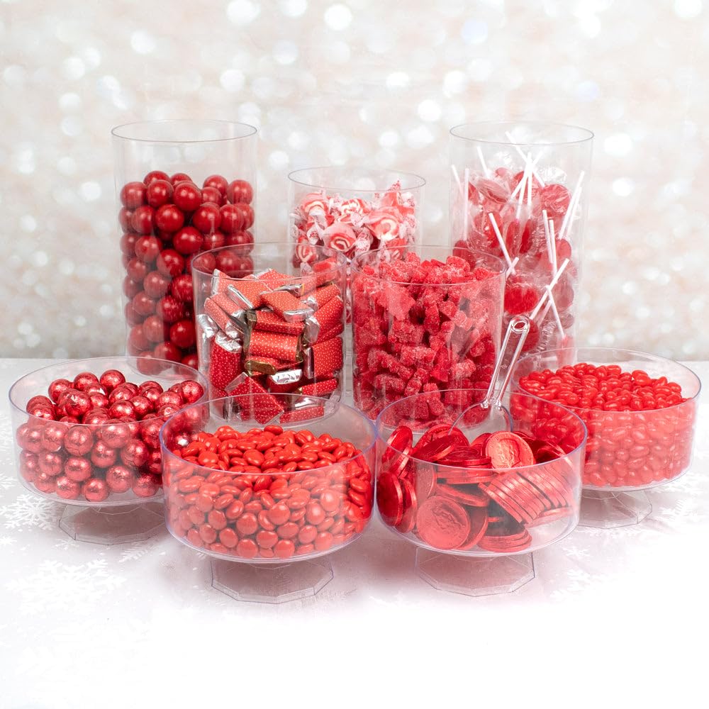 Red Deluxe Bulk Candy Buffet Mix Including Chocolates, Jelly Beans, Gummies, Taffy & More Assorted Treats - Ideal For Dessert Tables And Party Displays (11.2lbs)