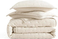 UGG Braid Twin/Twin XL Quilt Set, 2 Piece Breathable Plush Soft Comfortable Luxury Home Deco Quilt Set, Cream Birch