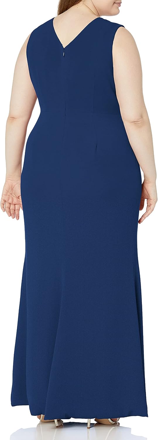 Iris Spaghetti Strap Plunging Long Dress
