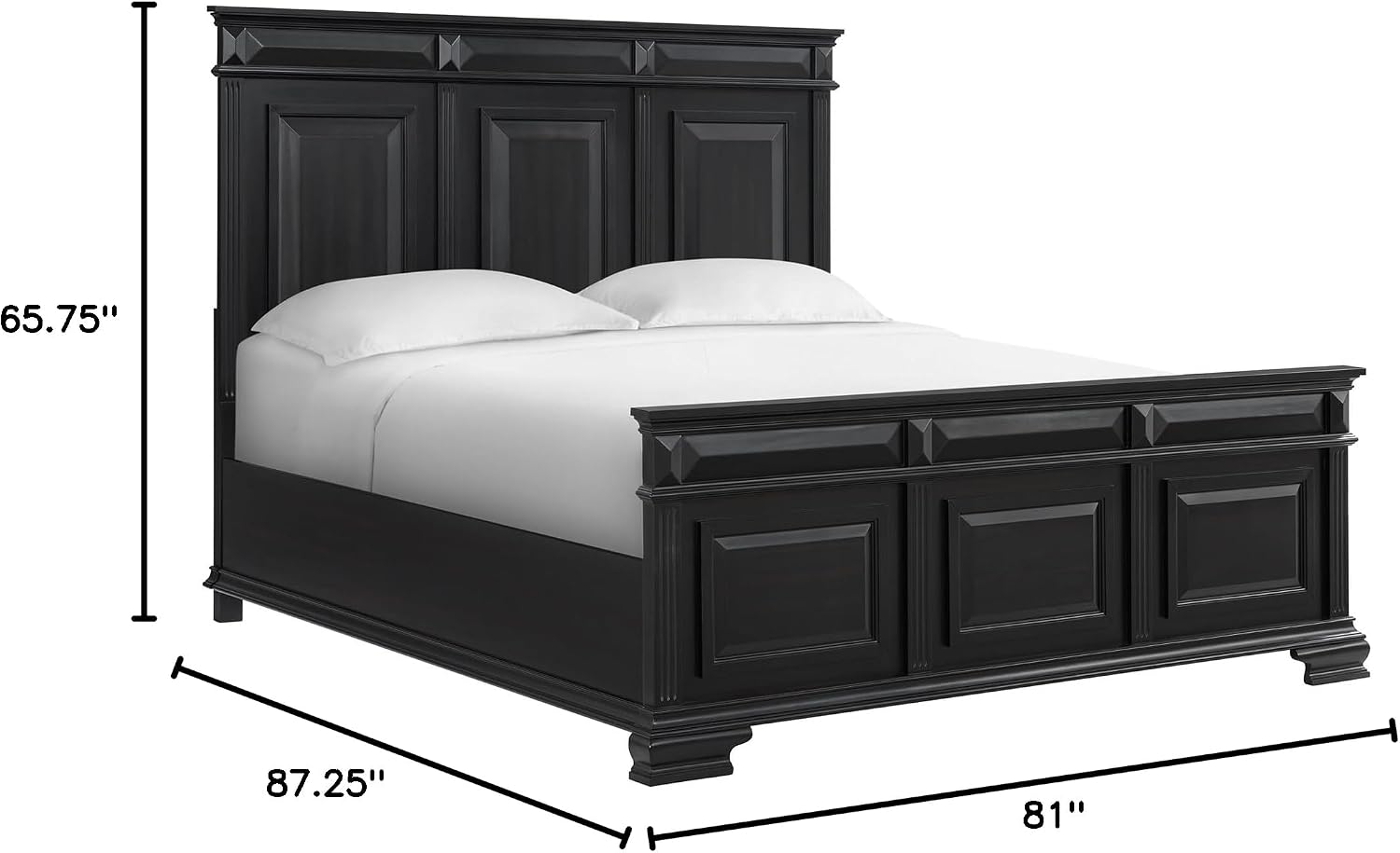 Picket House Furnishings Sumner King Panel 5PC Bedroom Set in Black